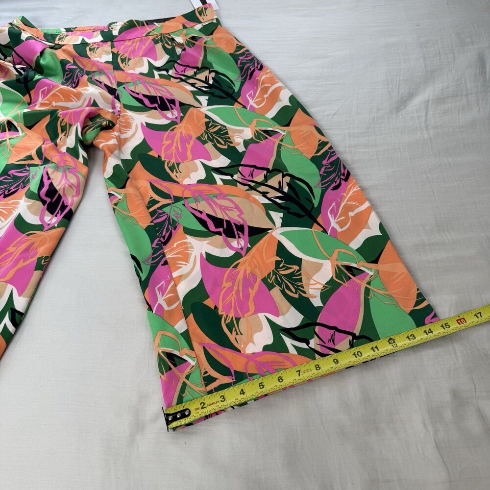 NEW Nine West Floral Culottes Pants Size XL Wide Leg Pull On Trouser Tropical - Picture 13 of 16